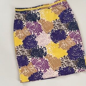 Boden Multicolor Floral Pencil Skirt